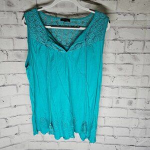 Sleeveless Turquoise Top